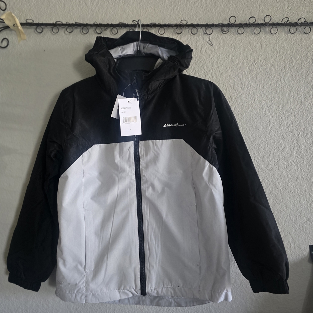 Eddie Bauer Light Weight 3-in 1 Black and White Jacket